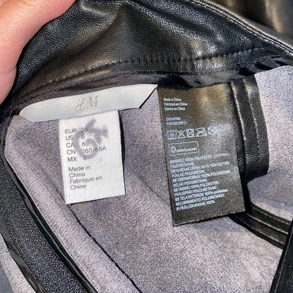 H&M Flowy High Rise Leather Skirt size 6 - Picture 5 of 5